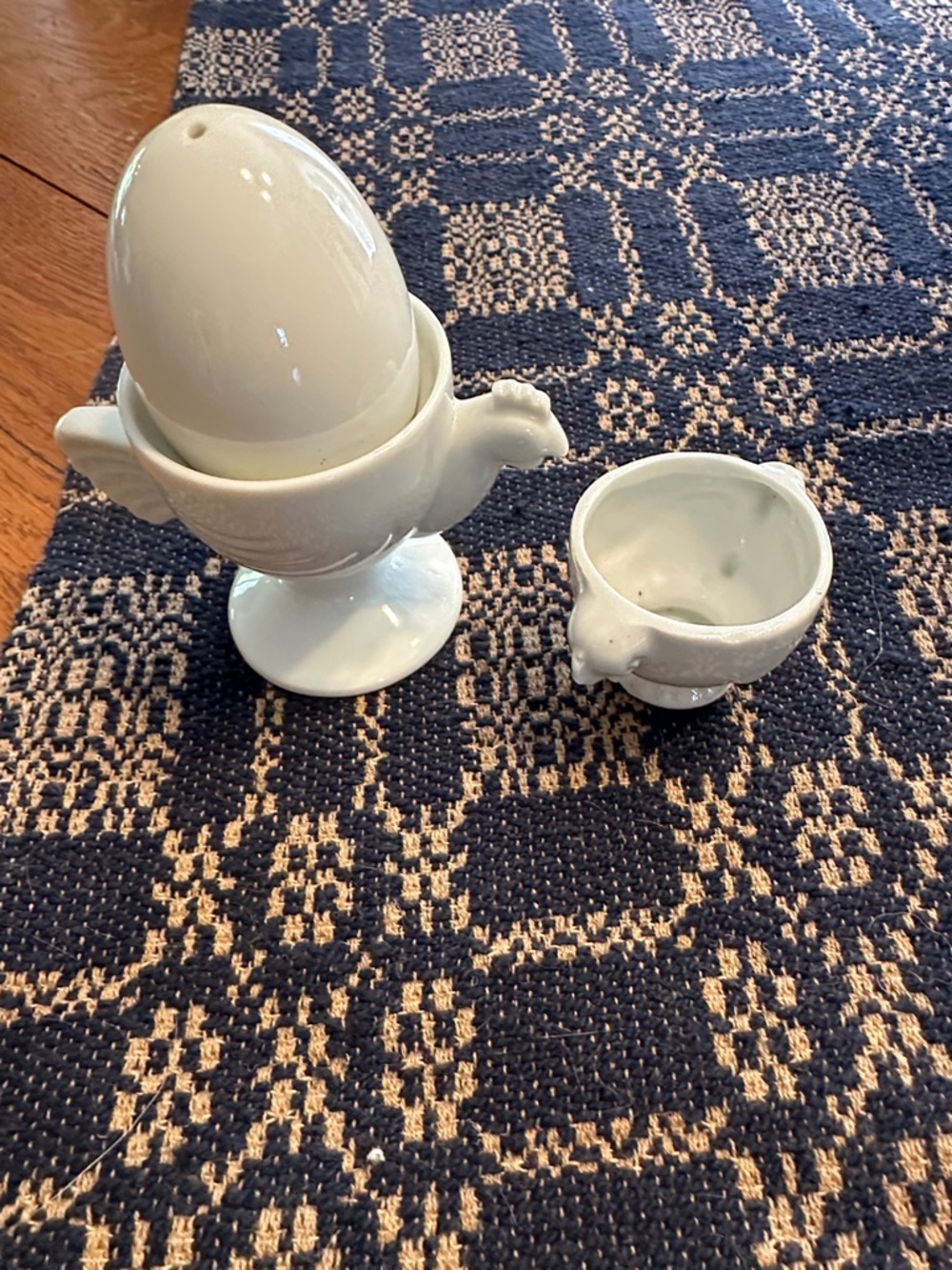 White Ceramic Egg Cup Set